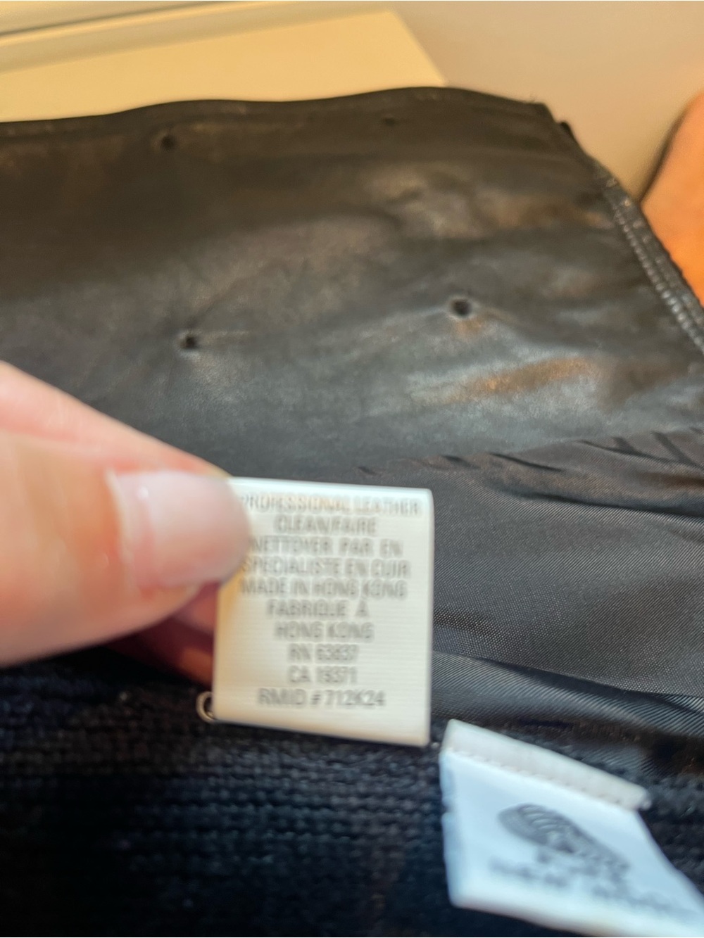Vintage Anne Klein II Black Leather-Front Double-Breasted Jacket w/ wool sleeves - Picture 14 of 16